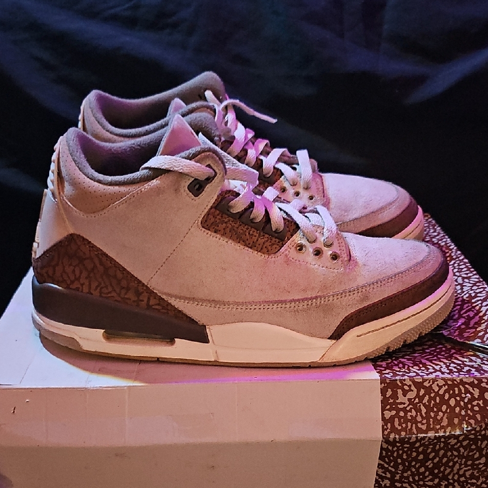 *Lightly Used* Jordan Retro 3 Palomino - Picture 4 of 11